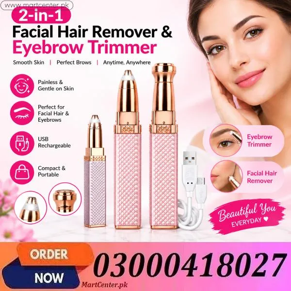 2 in 1 Facial Hair Remover Eyebrow Trimmer